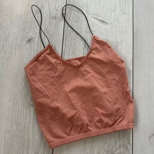 Free People Orange Pink Sleeveless Crop Camisole